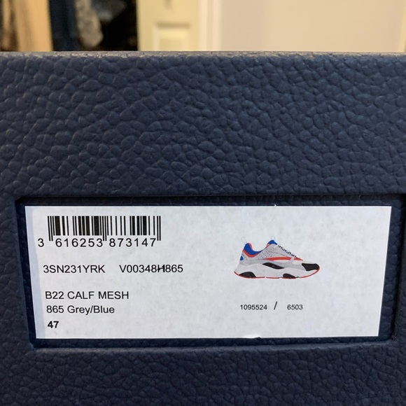 Dior blue/gray/red calf/mesh sneakers size 47 - Picture 6 of 6